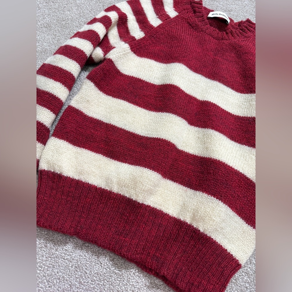 MOLLY GODDARD Red and Cream Striped Sweater - Picture 13 of 13